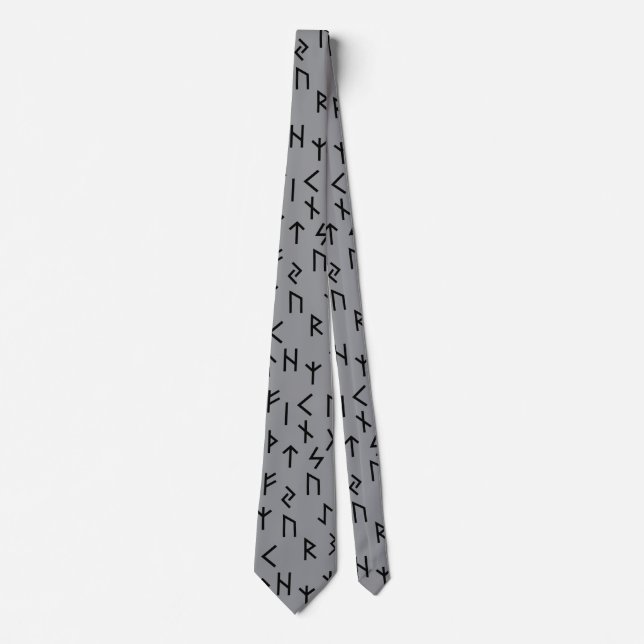Elder futhark runes tie (Front)