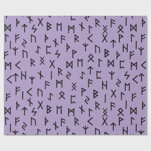 Elder futhark runes wrapping paper