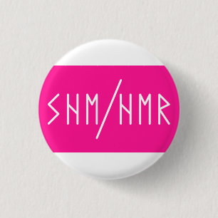 Elder Futhark She/Her pronouns  1 Inch Round Button