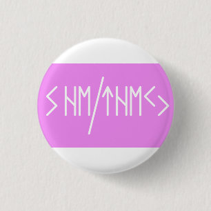Elder Futhark She/They pronouns 1 Inch Round Button