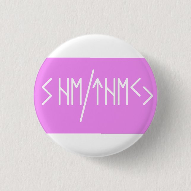 Elder Futhark She/They pronouns  1 Inch Round Button (Front)