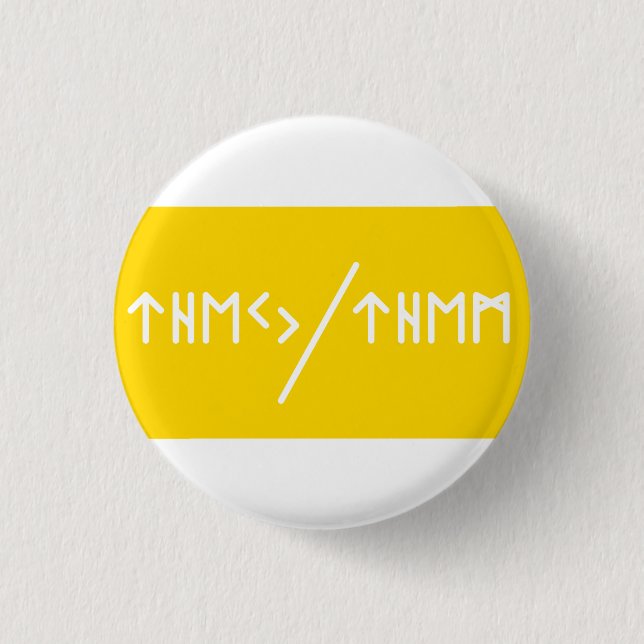 Elder Futhark They/Them Pronouns  1 Inch Round Button (Front)