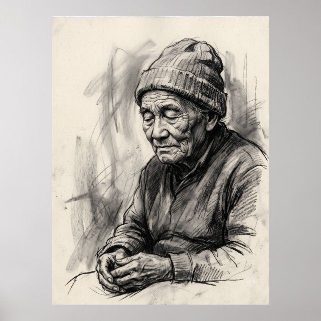 Elder Hands of Memory Spirit Portrait Poster (Front)