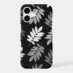 Elder Leaf Lg Pattern Black White Grey