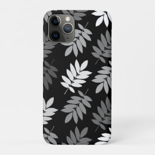 Elder Leaf Lg Pattern Black White Grey iPhone 11 Pro Case