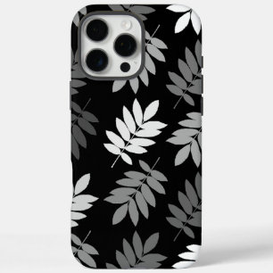 Elder Leaf Lg Pattern Black White Grey iPhone 16 Pro Max Case