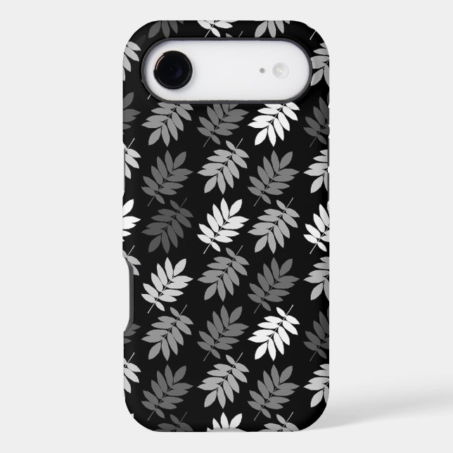 Elder Leaf Pattern Black White Grey (Back)