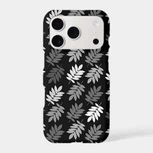 Elder Leaf Pattern Black White Grey