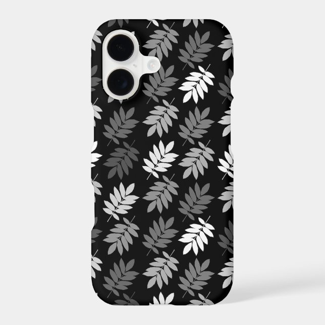 Elder Leaf Pattern Black White Grey (Back)
