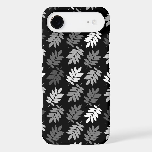 Elder Leaf Pattern Black White Grey (Back)