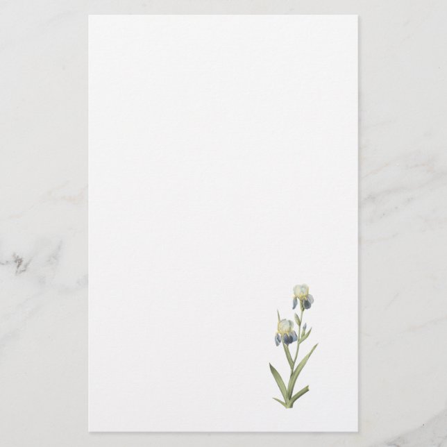 Elder-scented iris(Iris sambucina) by Redouté Stationery (Front)