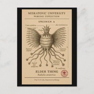 Elder Thing Specimen – Pabodie Expedition, Miskato Holiday Postcard