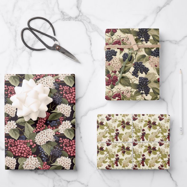  Elderberry  Wrapping Paper Sheet (Front)