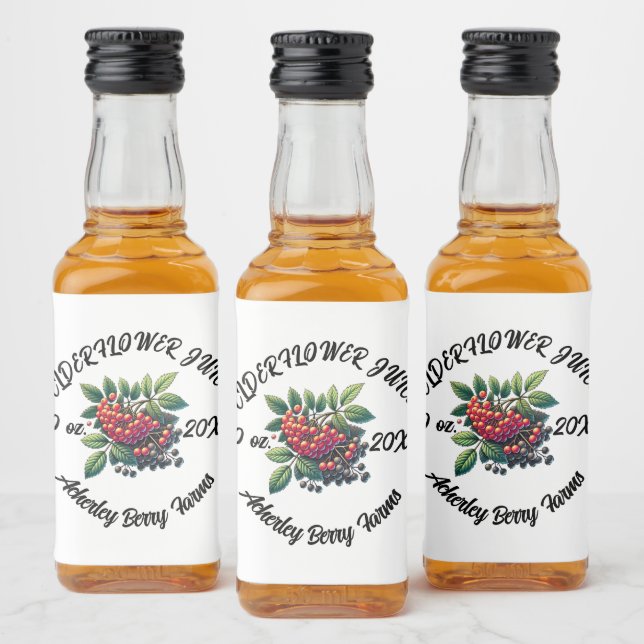 ELDERFLOWER JUICE stickers for jars (Bottles)