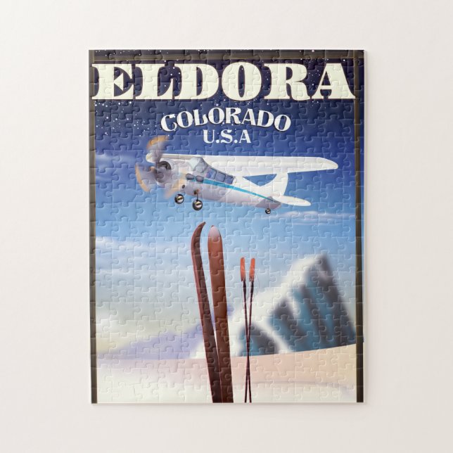 Eldora Colorado travel poster. Jigsaw Puzzle (Vertical)