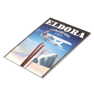 Eldora Colorado travel poster. Notepad