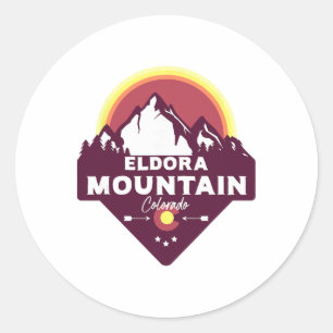 Eldora Mountain Colorado Co Rocky Mountains Hiking Classic Round Sticker