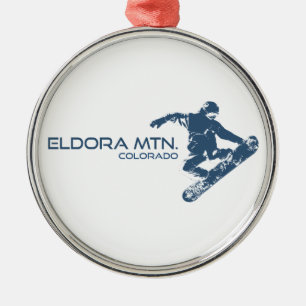 Eldora Mountain Colorado Snowboarder Metal Ornament