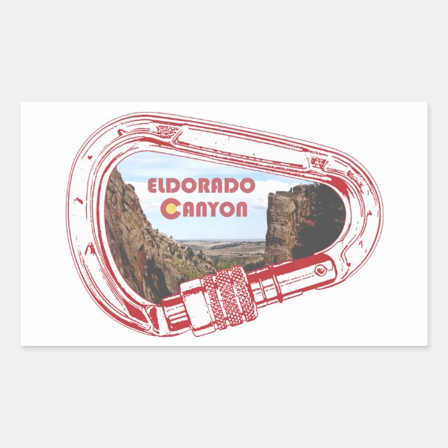 Eldorado Canyon Climbing Carabiner Sticker (Front)
