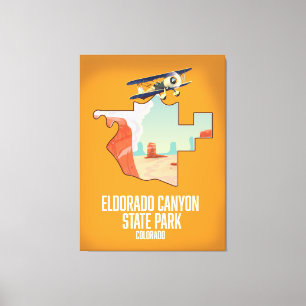 Eldorado Canyon State Park map Canvas Print