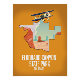 Eldorado Canyon State Park map Poster