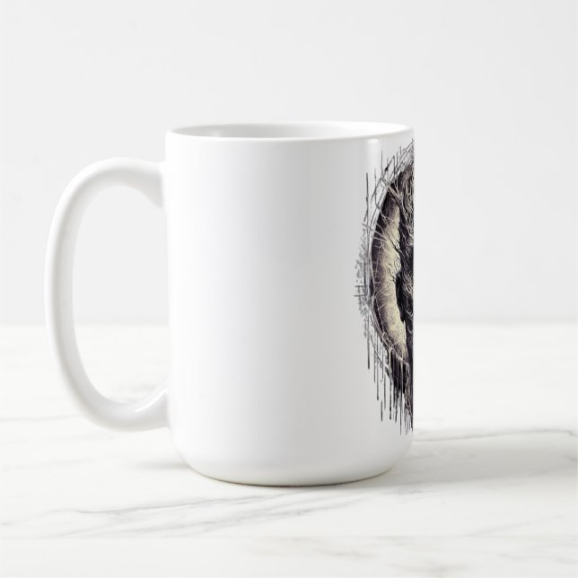Eldritch Horror: Psychedelic Skull & Roots Art Coffee Mug (Left)