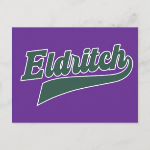 Eldritch League Script – Vintage Lettering Holiday Postcard
