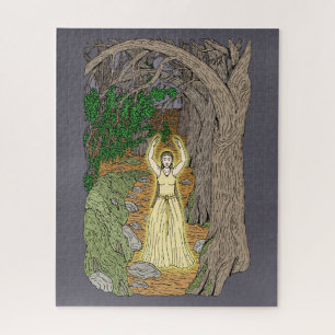 Eldritch Mistress (Fairy Lady in Woods) Jigsaw Puzzle