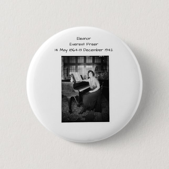 Eleanor Everest Freer 2 Inch Round Button (Front)