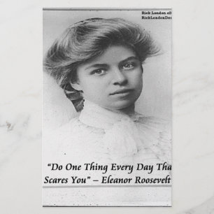 Eleanor Roosevelt "Do Something Scary" Quote Stationery