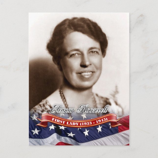 Eleanor Roosevelt, First Lady of the U.S Postcard (Front)