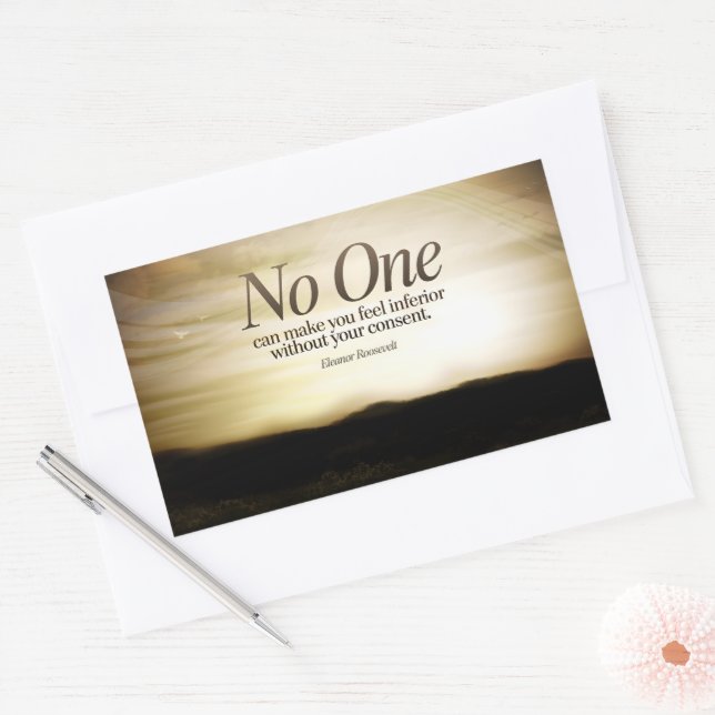 Eleanor Roosevelt Inspirational Quote "No one" Sticker (Envelope)