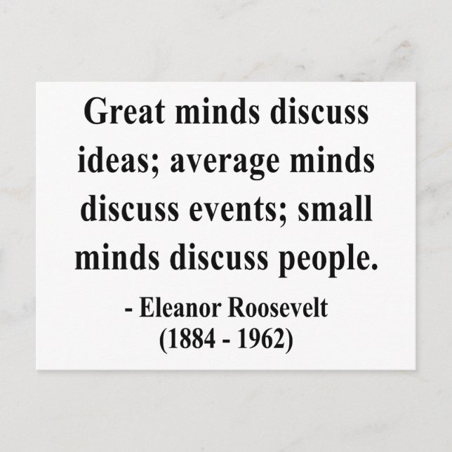 Eleanor Roosevelt Quote 5a Postcard (Front)