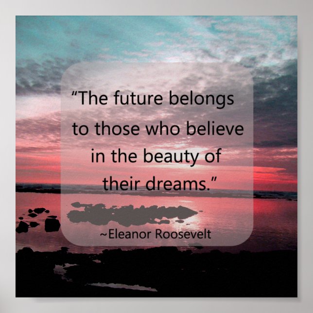 Eleanor Roosevelt Quote Poster (Front)