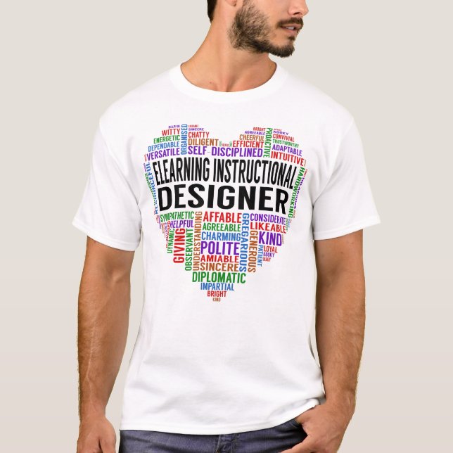 Elearning Instructional Designer Heart T-Shirt (Front)