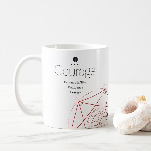 Elect Art: Courage: 6 of 7 Virtue Mug (With Donut)