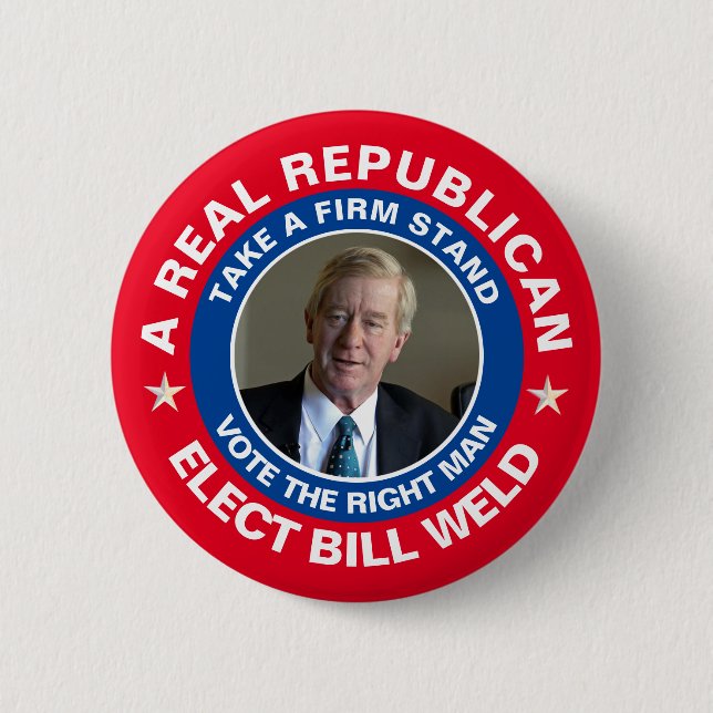 Elect Bill Weld 2 Inch Round Button (Front)