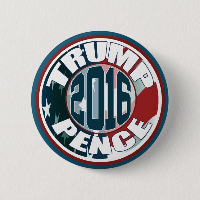 Elect Donald Trump Mike Pence 2016 2 Inch Round Button (Front)