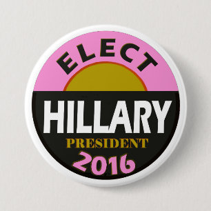 Elect Hillary 2016 3 Inch Round Button