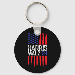 Elect Kamala Harris & Tim Walz 2024 American F Keychain