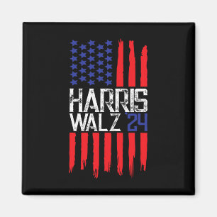 Elect Kamala Harris & Tim Walz 2024 American F Magnet