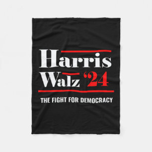 Elect Kamala Harris &amp; Tim Walz 2024  Fleece Blanket