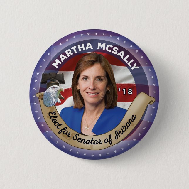 Elect Martha McSally for Senator of Arizona 2 Inch Round Button (Front)