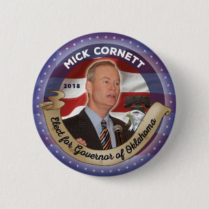 Elect Mick Cornett for Governor of Oklahoma 2 Inch Round Button