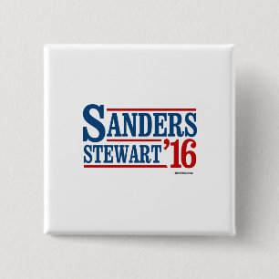 Elect Sanders Stewart 2016 2 Inch Square Button