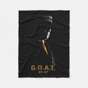 Elect The Goat Donald Trump 2024 45 47 Silhouette Fleece Blanket