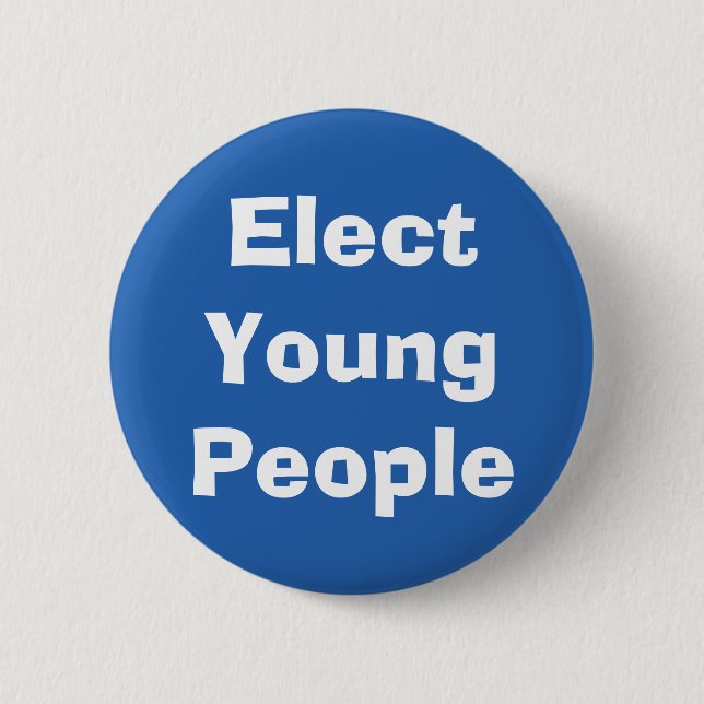 elect young people 2 inch round button (Front)