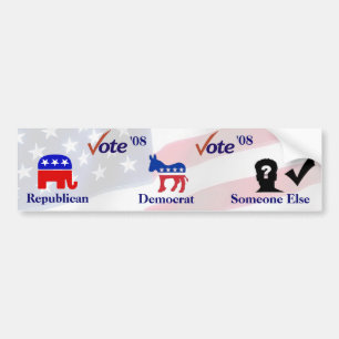 Election 2008 bumper sticker