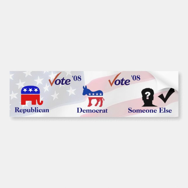 Election 2008 bumper sticker (Front)
