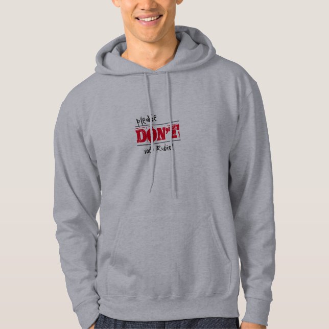 Election 2016 Don't Vote Rubio customizable Text Hoodie (Front)